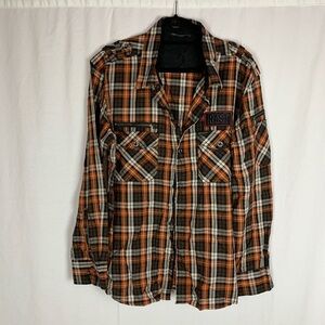 William rast cotton button down shirt